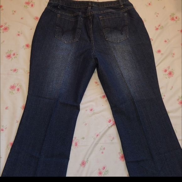 Fashion Bug Dark Blue Boot Cut Jeans - Picture 4 of 9